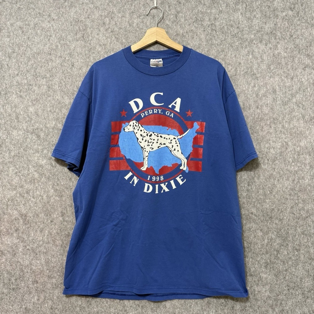 Vintage 1998 DCA Dalmatian Club In Dixie Perry GA Dog Show T-Shirt XL Made USA